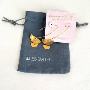 NEW Jules Smith Half Moon Bay Gold Metal Earrings